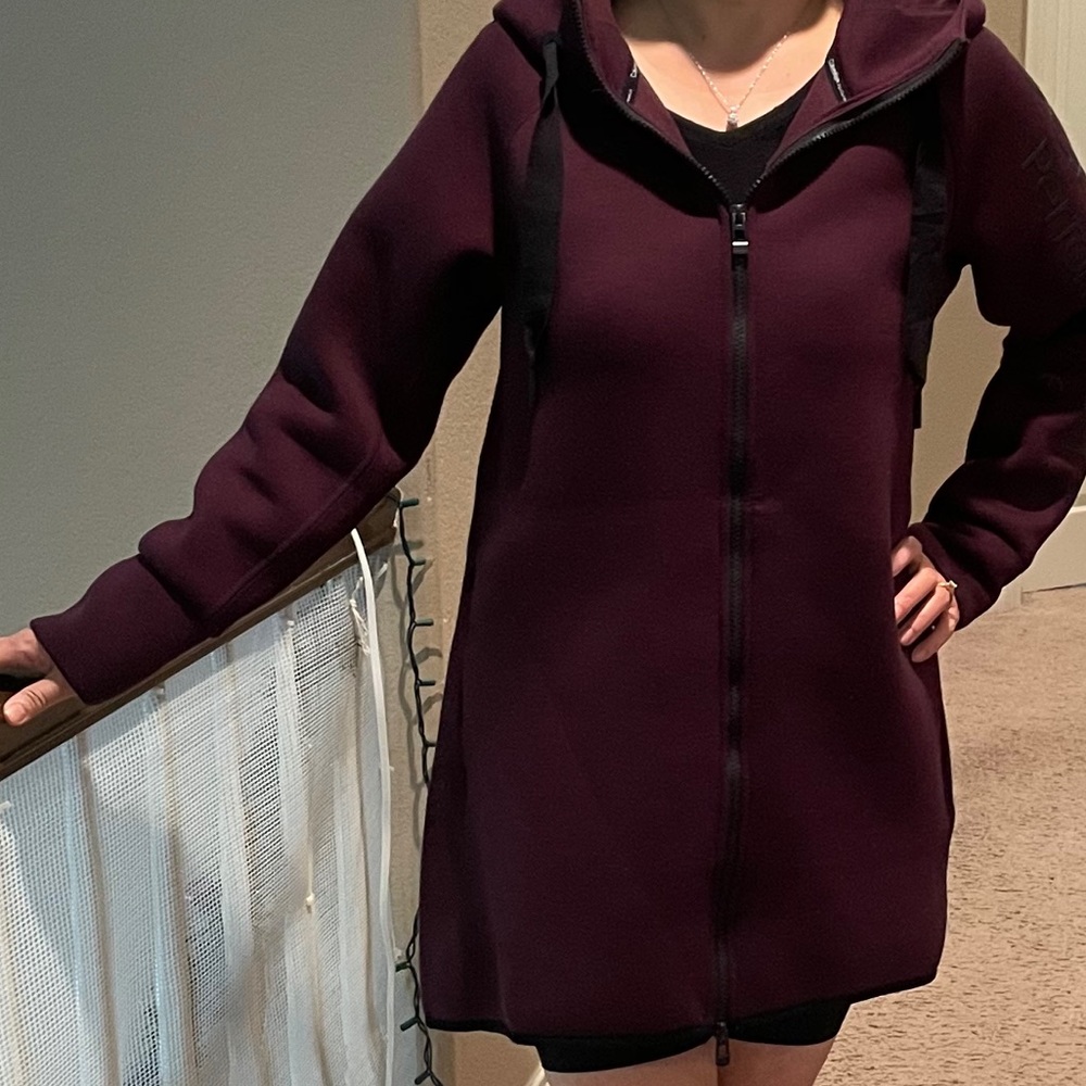 Calvin Klein Purple long coat Sz M